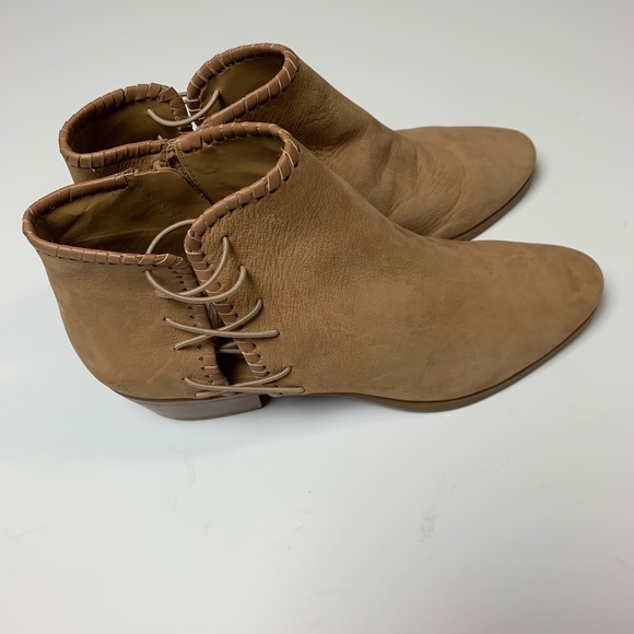 Jack Rogers Tan Raegan Leather Booties Oak Color - Picture 3 of 12